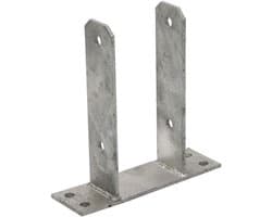 U-grondanker voor houten palen 7 cm - Gegalvaniseerd staal - Robuuste houder - Voor een stevige constructie - ShopVlot