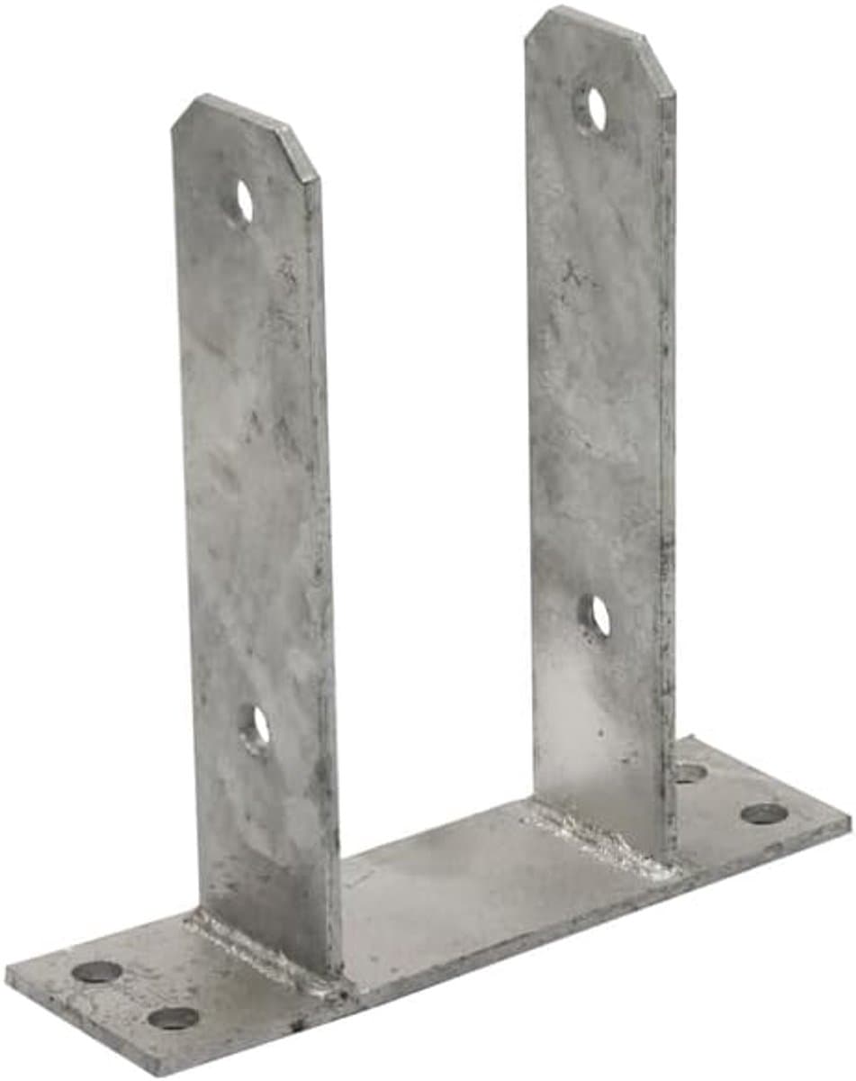U-grondanker voor houten palen 7 cm - Gegalvaniseerd staal - Robuuste houder - Voor een stevige constructie - ShopVlot — afbeelding 1
