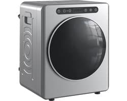HOMCOM Compacte Wasdroger 5 kg - Luchtafvoerdroger, Mini Droogtrommel voor Kleine Ruimtes - Zilver