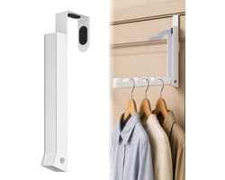 Namajunas - Magnetisch deur droogrek - droogrek hangend - metalen - Zonder boren - droogrek inklapbaar - Reis droogrek - opvouwbare deurhanger - ruimtebesparend binnendraagrek - Voor waskamer, badkamer, kledingkast en reizen