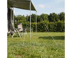 Grondankers Ø 10 x 50 cm - gegalvaniseerd metaal - voor tuin, paviljoen en tenten - robuuste bevestiging - 2 stuks - m-winkel