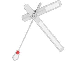 1Set Horloge Bewegingen Wijzers Zilver Compatibel met 6105 NH35 NH36 7S26 7002 Precisie