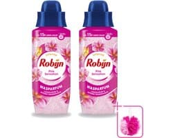2 x Robijn – Wasparfum – Intense Pink Sensation – 342 ml - Bulkverpakking - Wasparfum - Douchemop - Wasgeur