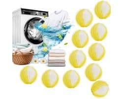 Set van 12 wasballen, 3,5 cm, voor pluizen en dierenharen