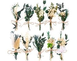 10 Bosjes Natuurlijke Droogbloemen Blauw voor Vaas en DIY