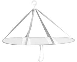 Droognet Kleding - Linnenhouder Opvouwbaar - Voedsel Drogen - Ademende Mesh - Eén Maat - Wit