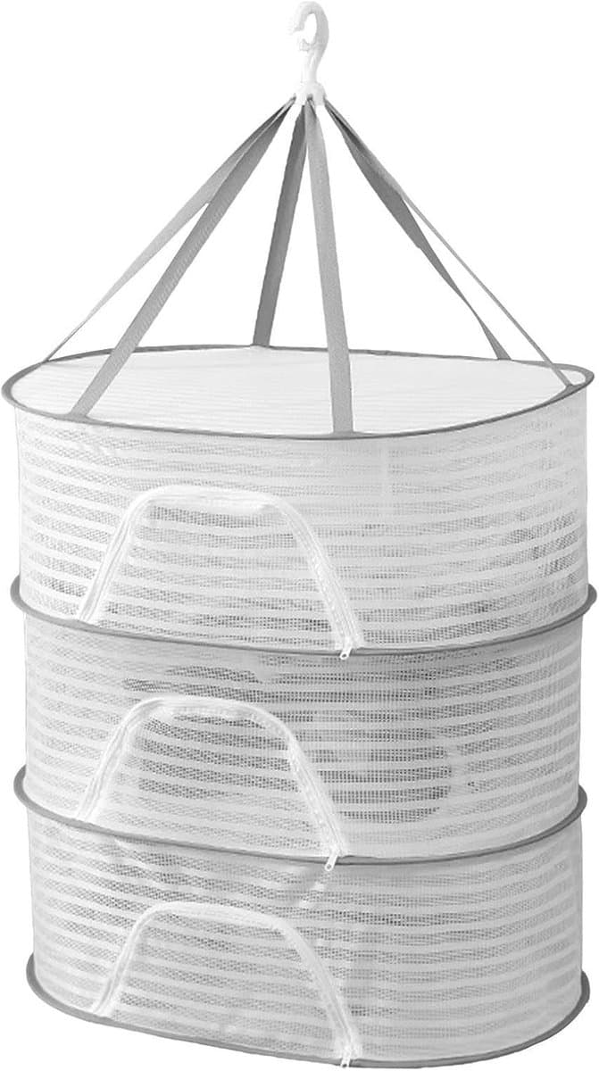 Trui Droogrek - Kledingrek Mesh - Plat Drogen - Opvouwbaar Ontwerp - 60x40cm - Wit — afbeelding 1