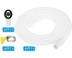 2m Air Conditioner Afvoerslang Kit, Universele Afvoerconnector met Klem voor Mini Split en Raam AC, Wit, Geschikt voor Vaatwasser en Kraan