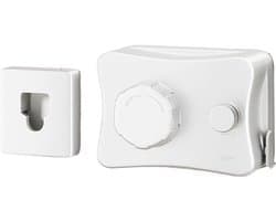 Intrekbare waslijn - Draagbare droger - Ruimtebesparend drogen - Zware kwaliteit - 40 cm - Wit