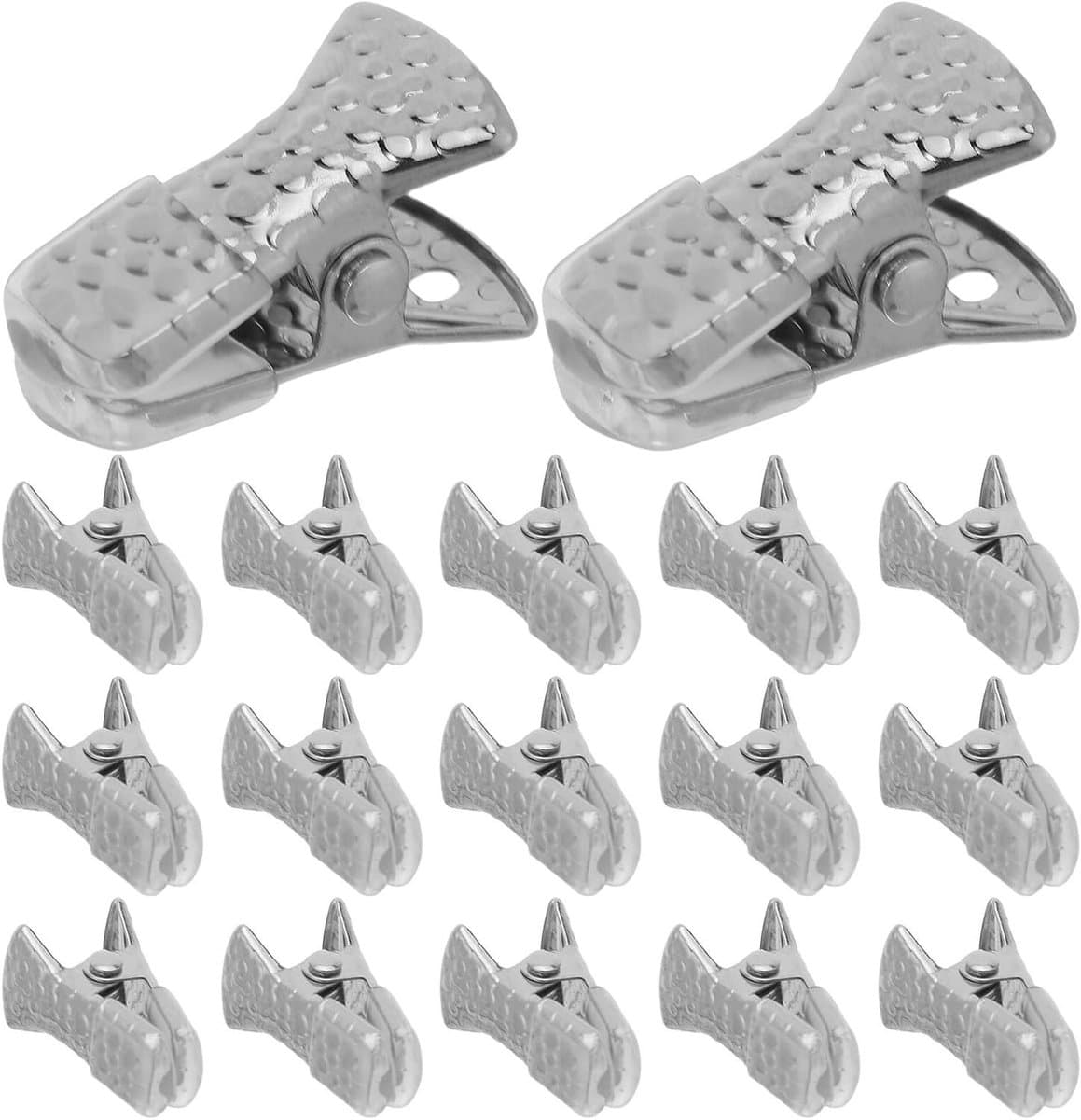 Metalen Wasknijpers - Kledingklemmen Droogrekclips - Kleding Drogen - Krokodillenpatroon Alligator - 35 Stuks - Zilver — afbeelding 1