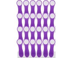 Wasknijpers, wasclips met drukveren van roestvrij staal en Soft Grip Softgrip, soft-touch, lila donkergrijs