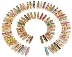 Wasknijpers 50 Stuks - Mini Houten Wasknijpers - Gekleurde Wasknijpers - Kleine Wasknijpers - Voor Knutselen - 3,5 cm Grootte - Houten Clips