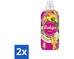 2 x Robijn – Wasverzachter – Tropical – 765 ml - Wasverzachter - Wasgeur - Tropisch Parfum - Vezelbescherming - Slijtagevermindering