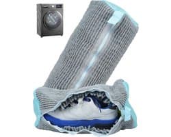 Schoenwaszak voor de wasmachine - Set van 2, ideaal voor sneakers en sportschoenen, grijze waszakken voor optimale bescherming tijdens het wassen