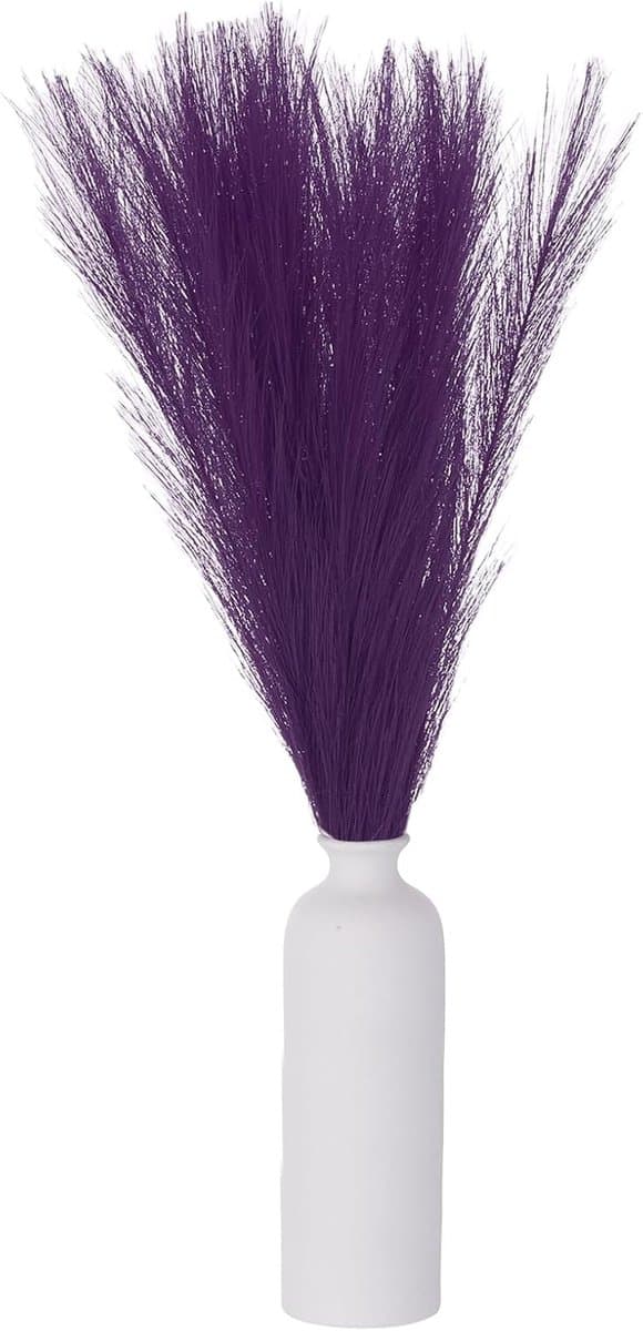 30 stuks faux pampasgras decoratie, 61 cm, kunstmatig gedroogde bloemen voor thuis, bruiloft, vaas, decoratie, paars — afbeelding 1