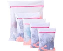 waszak voor wasmachine, set van 5, waszak met ritssluiting, voor beha, reizen, schoenen, koffer, sokken, ondergoed, babykleding