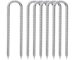 Schroefharingen - Zilver - 30 cm - Verzinkt Stalen Grondankers - Voor Camping en Tuin