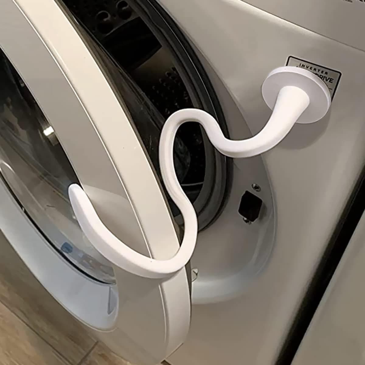 Magnetische deurbeugel voor wasmachine - Universele - Wasmachine Deuropener - Voorlader Wasmachine Deur Prop - Voorkomt Schimmel & Geurtjes - Voor Wasmachine Drogen Wasmachine - Wit — afbeelding 1