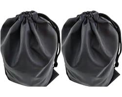 Waszak grote zwart - nylon - trekkoord sluiting - herbruikbaar - ShopVlot