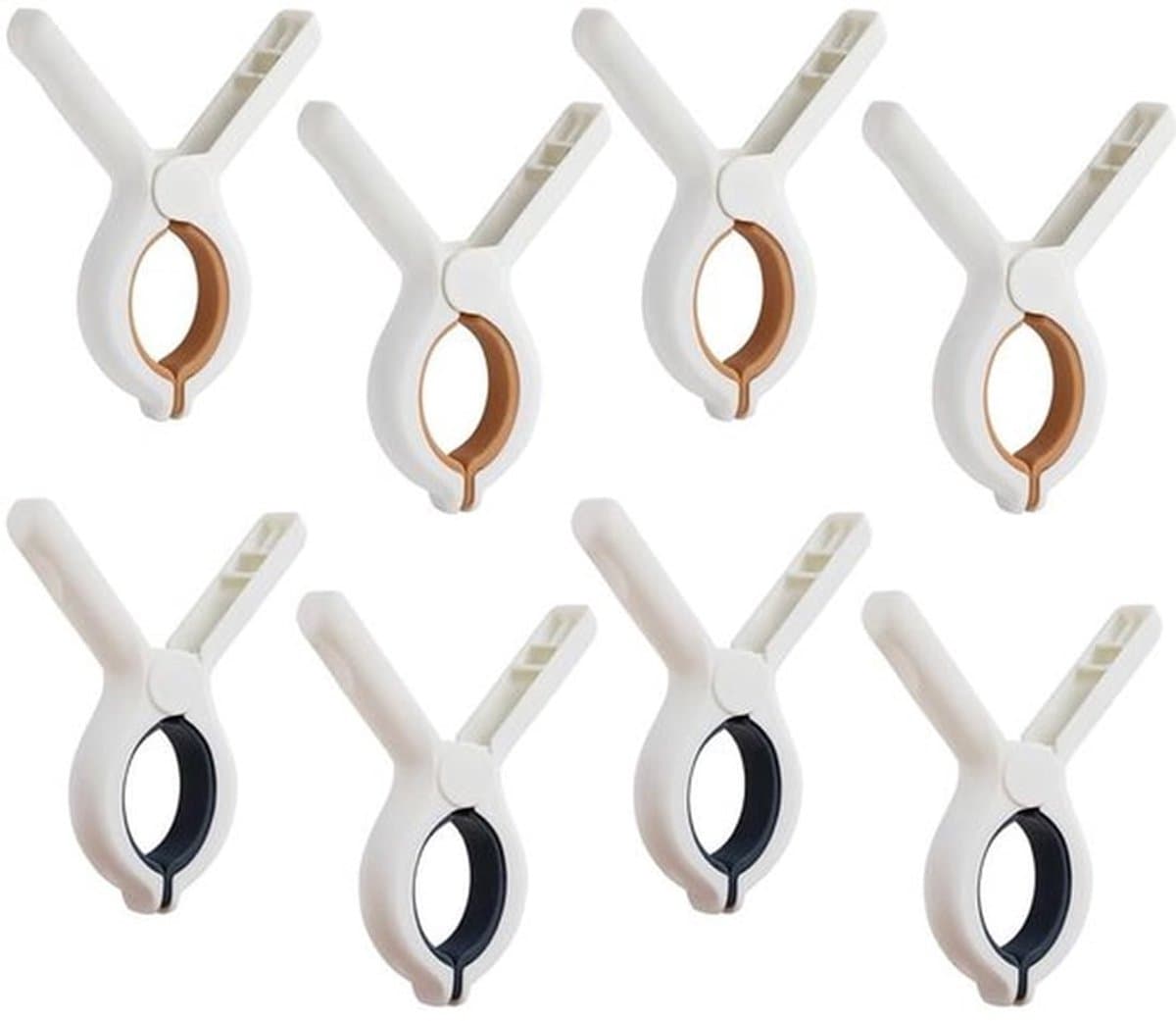 Strandhanddoek Clips - 8 Stuks - Winddicht - Robuuste Constructie - Antislip - Geschikt voor Strandstoelen - Zachte Siliconen Bekleding - Handdoekclips — afbeelding 1