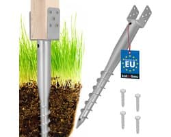 Stalen U-vormige Postvoet - Verzinkt - 70x700 mm - Zilver