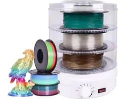 Filament Droger Box, 3D Printing Filament Droogoven, 360° Luchtcirculatie, Instelbare temperatuur 35-70 °C, vochtbestendig en stofdicht voor thuis en studio