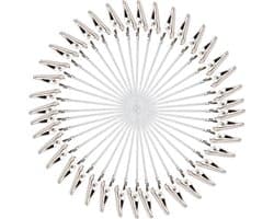 Fotoclips - Metalen klemmen - Notities presenteren - Stevig metaal - 40 stuks - Zilverkleurig