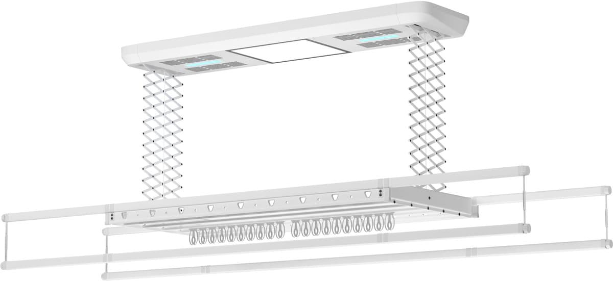 Wasophoogte® Elektrisch Droogrek - Plafonddroogrek Pro - Droogrek - Droogrek Elektrisch - Plafond Droogrek - 38 kg draagvermogen — afbeelding 1