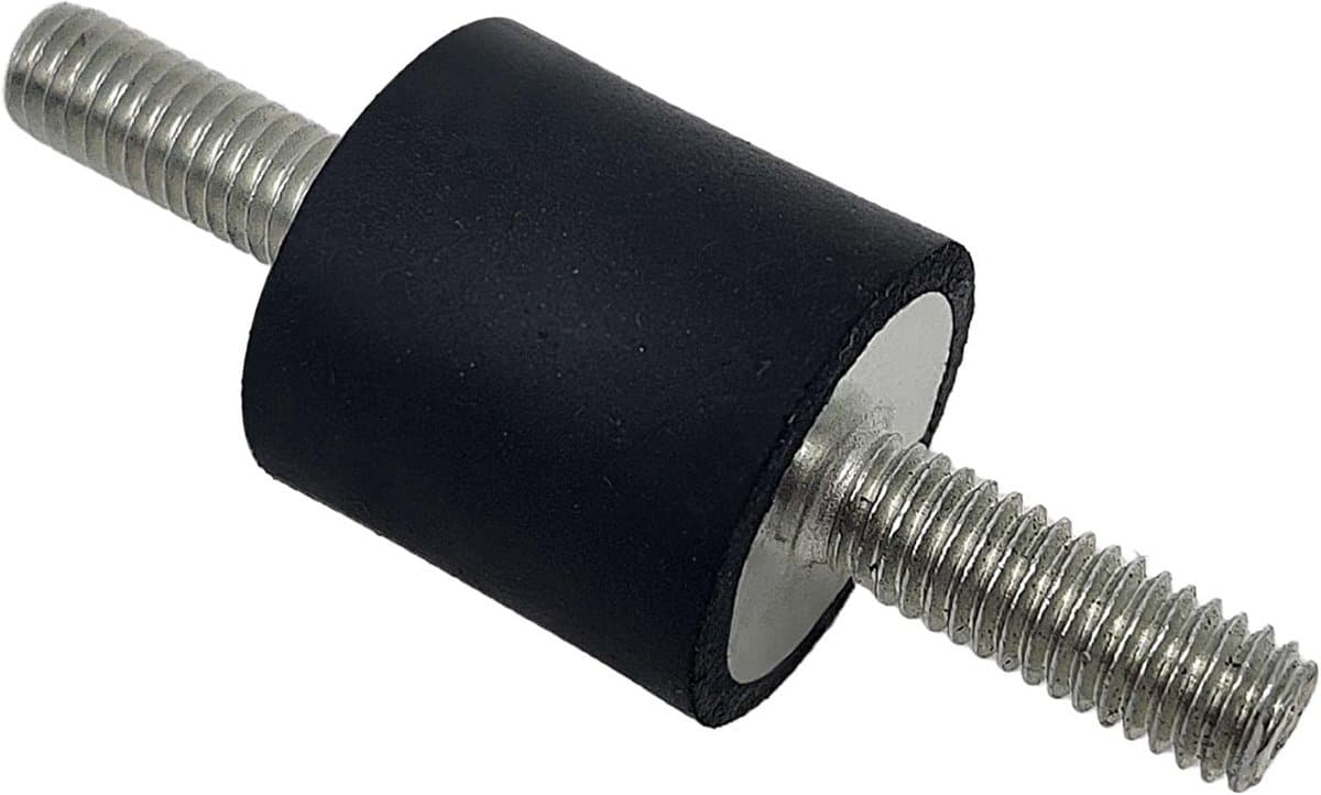 Trillingsdemper Rubber - Silentblock Buffer - Airco Demping - Verzinkt Stalen Schroef - M4 15x15 - Zwart — afbeelding 1