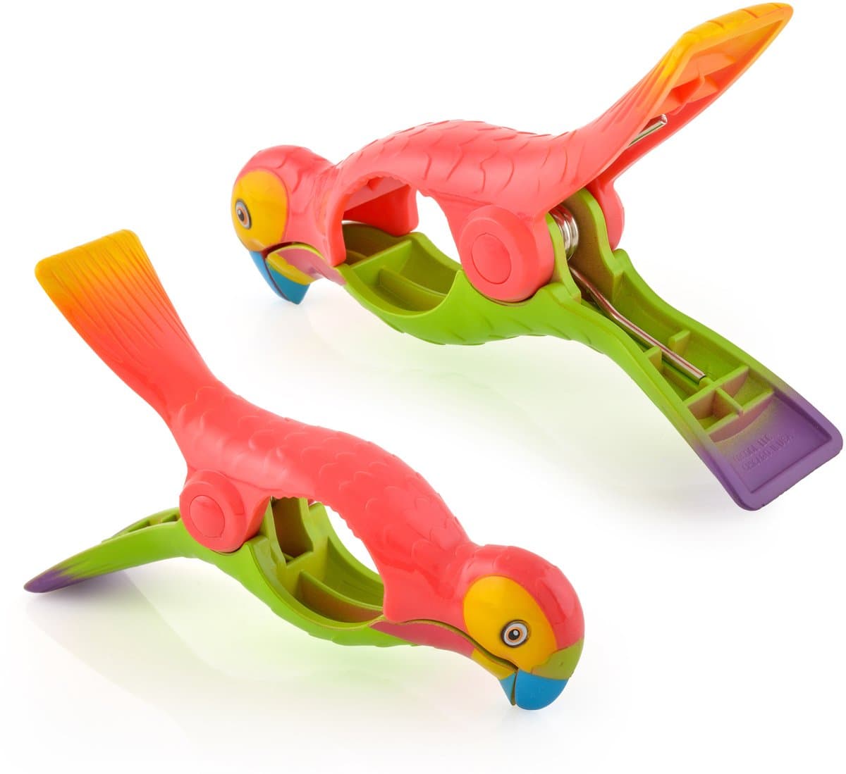 O2COOL - Boca Clips® Extra Stevige Handdoekclips - Papegaai — afbeelding 1