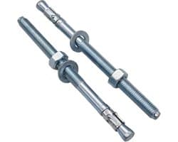 Wigankers - Metalen pluggen - Beton Bevestigen - Verzinkt staal - M12 x 180 mm - Metaal