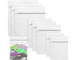 NTH products- Waszakken Set van 9 - Waszakken met Ritssluiting - Waszakken voor Wasmachine - Waszakken voor Ondergoed - Waszakken voor Handdoeken - Lichtgrijs Polyester - Wasnetjes