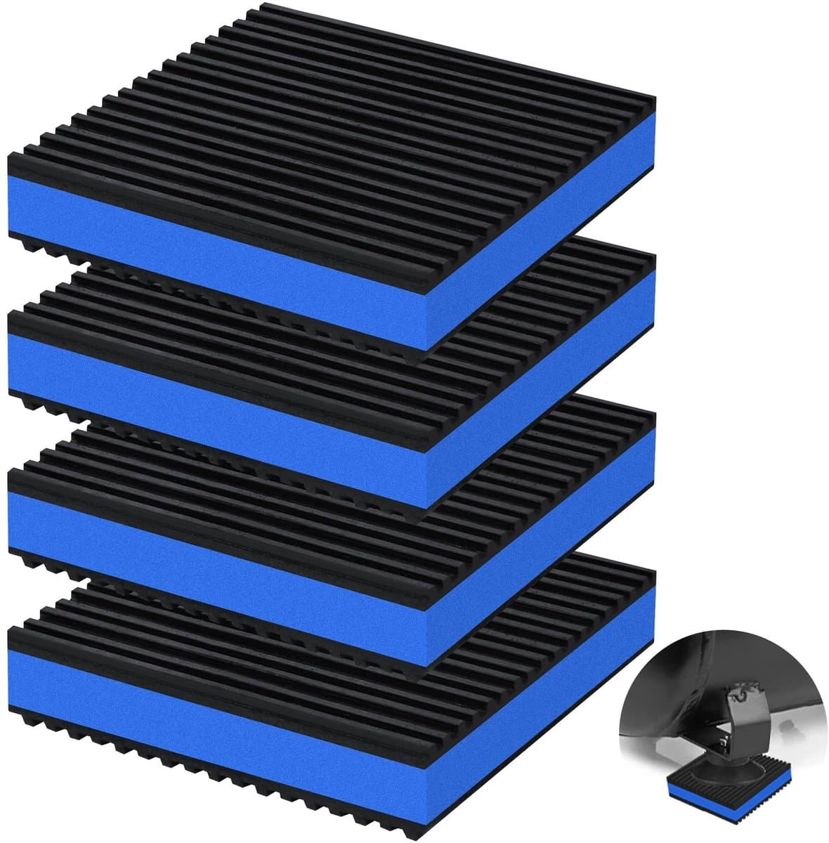 MTTproducts- Vibratiepads Heavy-Duty - Geluidsisolatie - Antivibratie - Rubber - EVA Kern - Schokabsorberend - Sterke draagcapaciteit — afbeelding 1