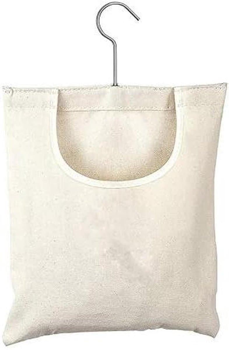 Wasknijper Tas - Opberger Klemmen - Wasknijpers Houden - Met Ophanghaak - 32 x 27 cm - Wit — afbeelding 1