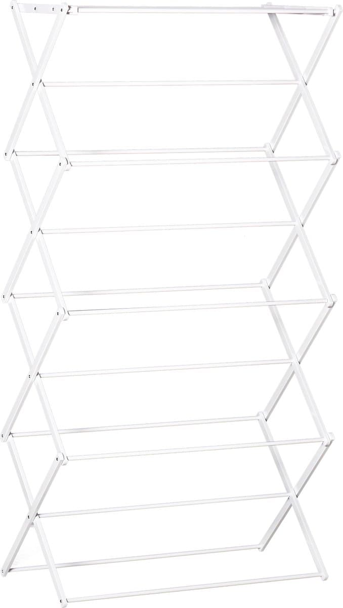 HOMCOM Opvouwbaar wasrek 8-traps droogrek metaal kunststof wit 850-141 — afbeelding 1