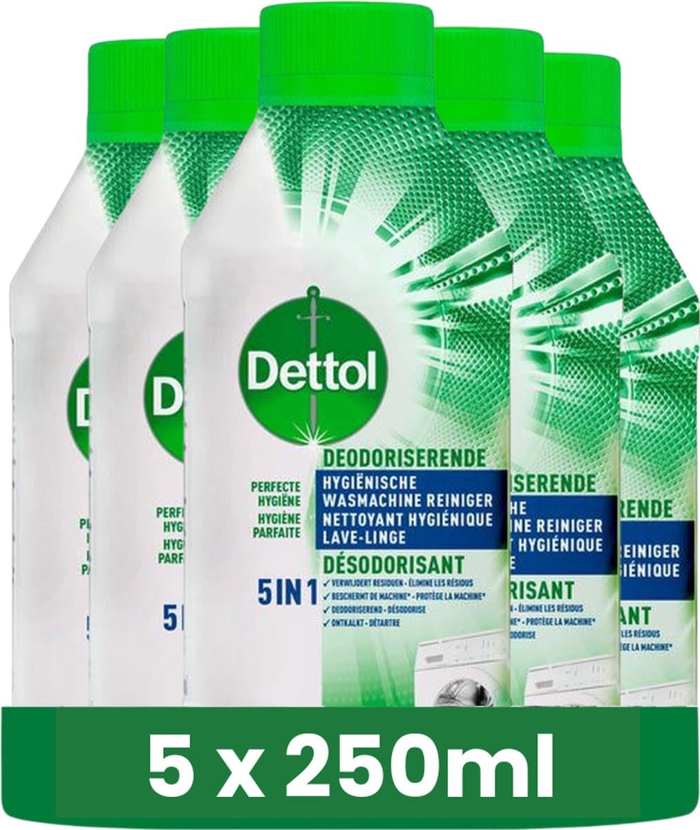 Dettol Machinereiniger 250ML - 5 Stuks - Voordeelverpakking — afbeelding 1