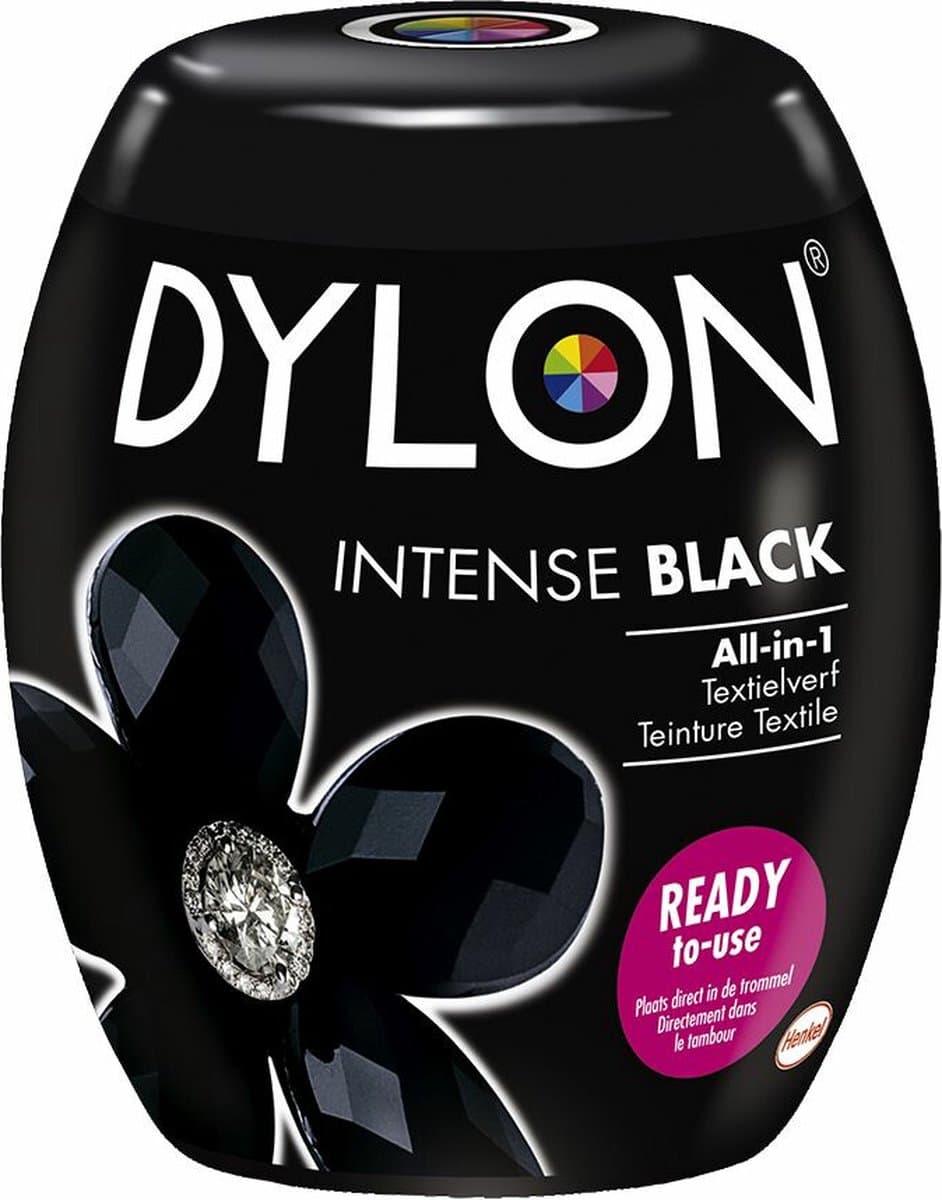 2x Dylon Textielverf Intense Black 350 gr — afbeelding 1