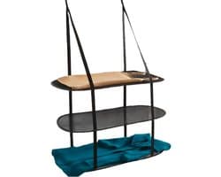 Deur Droogrek - Kledinghanger Organizer - Ruimte Besparen - 3 Etages Verstelbaar - 67x46x88 cm - Zwart
