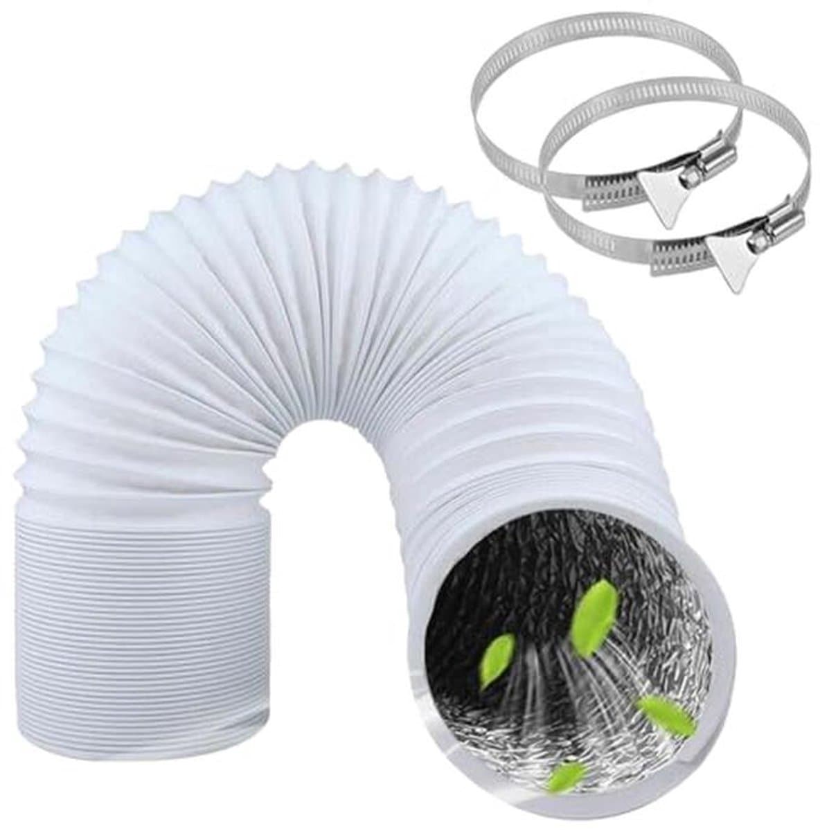 Flexibele Afvoerslang 150mm 3m PVC met Slangklemmen en Tape voor Airconditioning en Wasdrogers — afbeelding 1