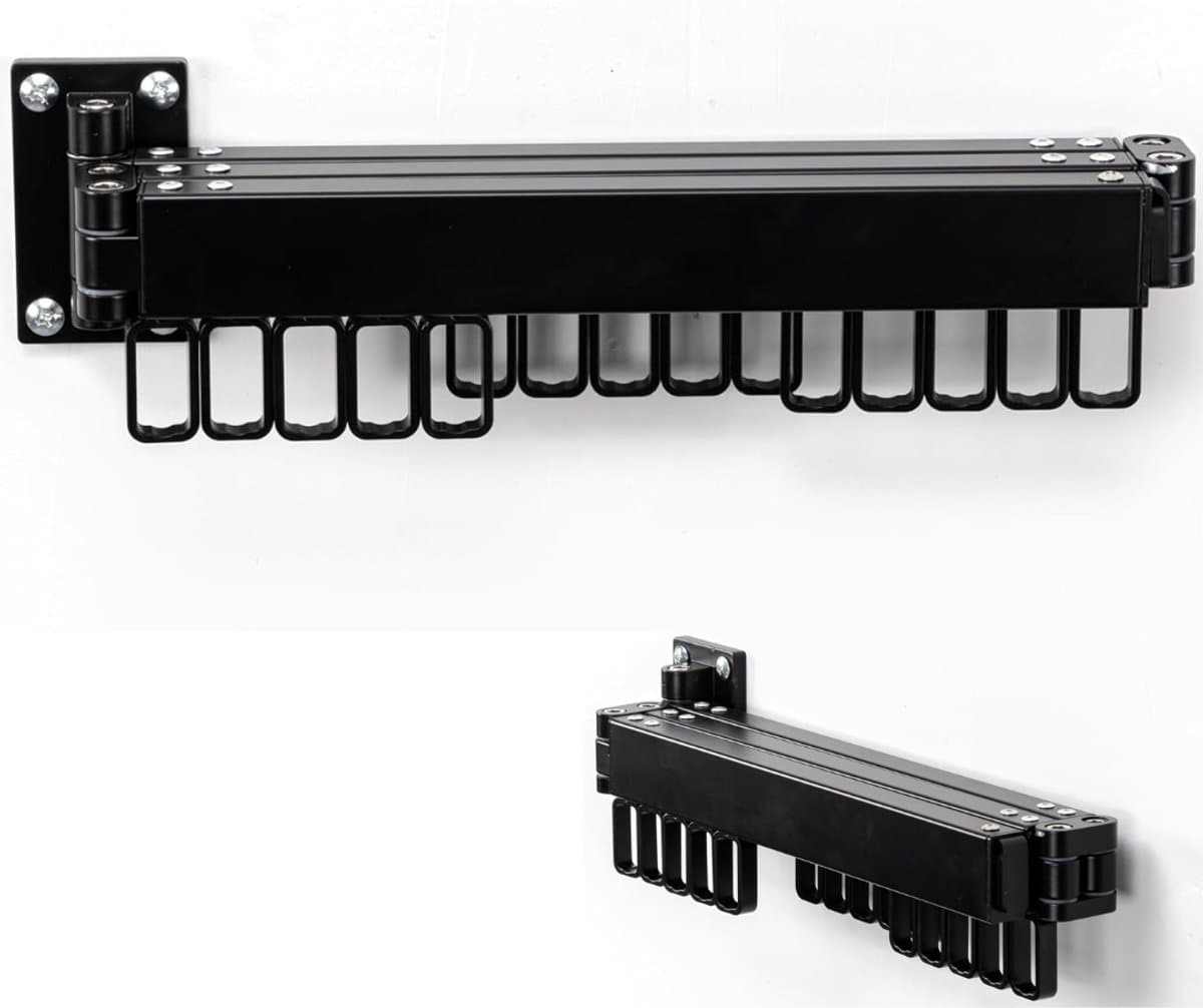NBAP® Wanddroogrek - Droogrek Inklapbaar - Wasrek - Droogtoren - Droogrekken - Zwart — afbeelding 1