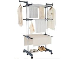 Betaalbare Goederen® Droogrek - Opvouwbaar rek - Vloerstaande kapstok - Boomtak - wasrek - Kledingrek - Hanger - Opbergplank