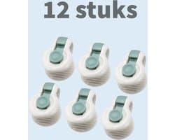 Stevige Dekbed clips - Dekbedclips - Dekbed Knijpers - Clip Dekbedovertrek - 12 stuks - Wit / Groen