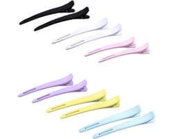 12x Professionele Kappers Klemmen voor Stylen & Knippen - Antislip Haarclips met Siliconen Band — afbeelding 1