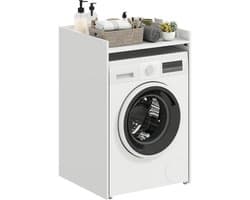 Wasmachine rek - Ombouw - Kast - Opbouwmeubel - Verhoger - Wasmachine meubel - Opbergkast - Wit