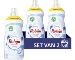 Robijn Klein & Krachtig Classics Stralend Wit Vloeibaar Wasmiddel - 2 x 34 wasbeurten - Voordeelverpakking
