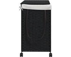 Wasmand – Wasbak – Wascontainer – Wasopslag – Waskorf – Handgevlochten Rotan Met Wielen