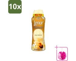 10 x Lenor – Geurparels – Gouden Orchidee – 570 g - Bulkverpakking - Geurparel - Douchemop - Wasgeur