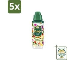 5 x Robijn – Wasparfum – Paradise Secret – 342 ml - Wasstrips - Wasparfum - Wasgeur - Botanische Geur - Wasmiddel - Wasverzachter