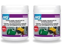 2 x HG - Wasruimte - Tegen Nare Geurtjes In Sportkleding - Wasmiddeltoevoeging - 500 g - Voordeelverpakking - 2 stuks