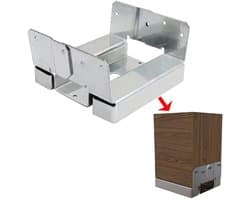 10 STKS 6x6 Betonnen Dek Post Anker Base Verstelbare Metalen Post Beugel Post Base Houder